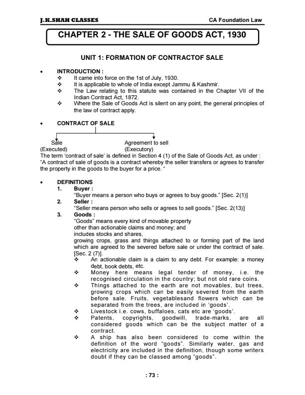 Sale Of Goods Act 1930