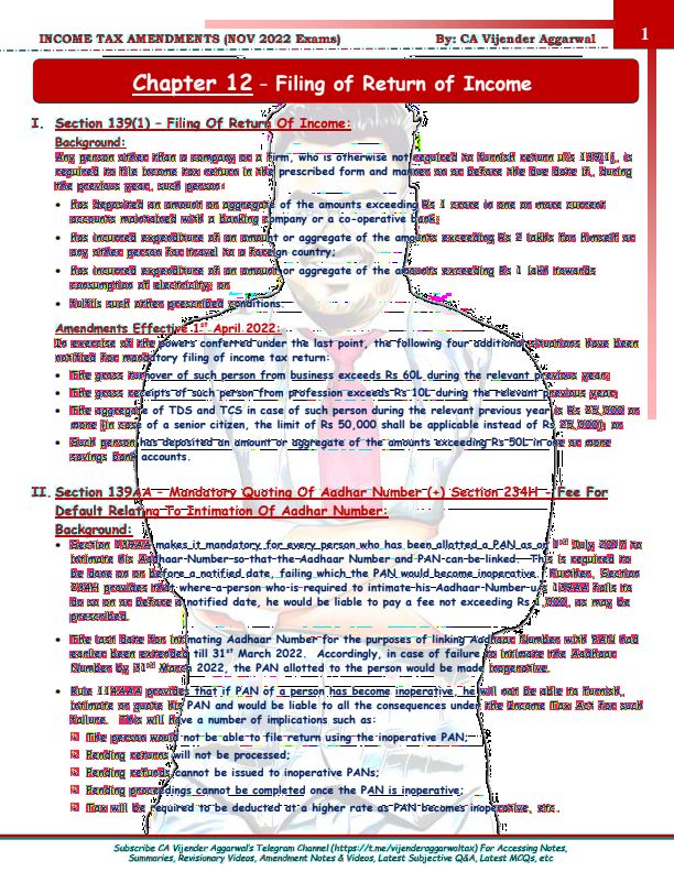 Taxation Amendments by CA Vijendra Aggarwal 