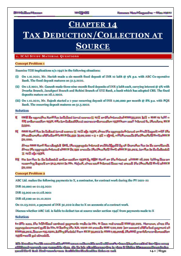 Chapter 14 TDS and TCS Compiler by CA Kishan Kumar 