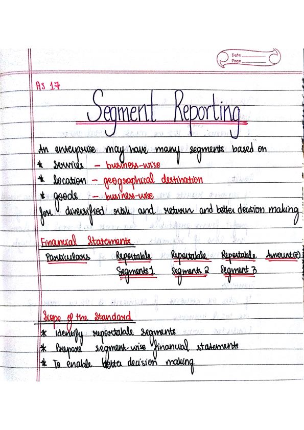 AS 17_ Segment Reporting Handwritten Notes