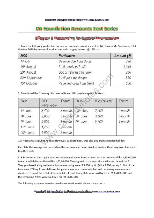 Accounting for Special Transactions 