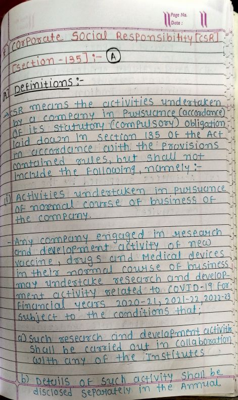Chapter 9 CSR Topic Explanation 