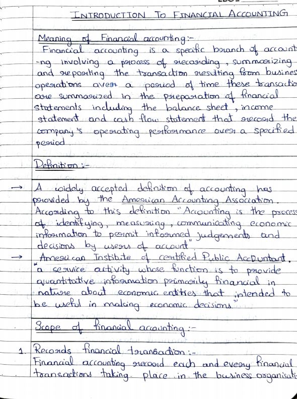 Introduction to Financial Accounting 