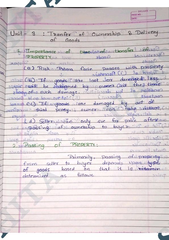 Unit 3 and 4 of sale of goods act notes by studious_harshita 
.
.

This is handwritten of harshita shared by everyone on this app this is the official owner's account of those handwritten notes 