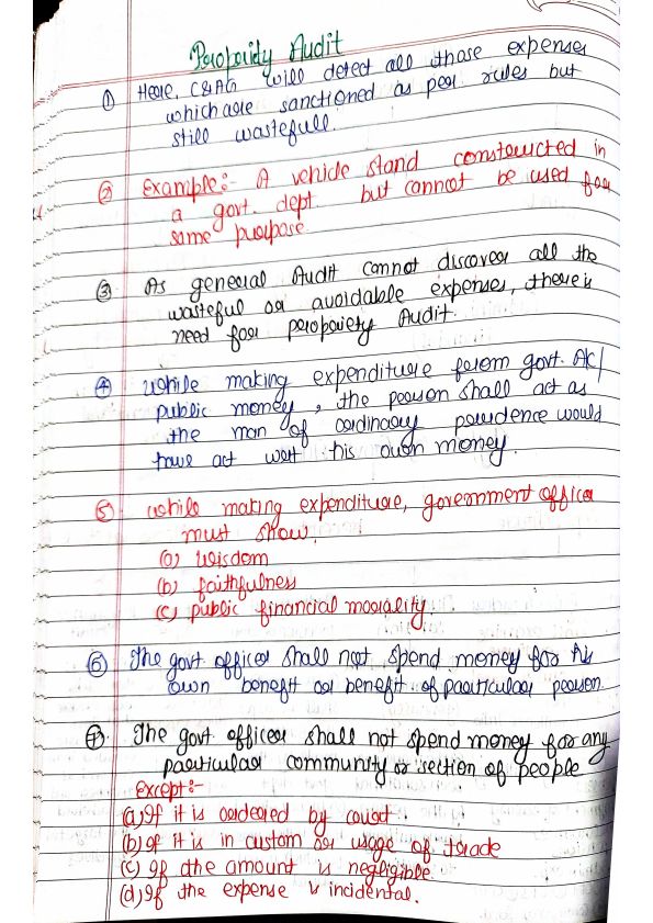 Government Audit - performance audit and propriety audit 
