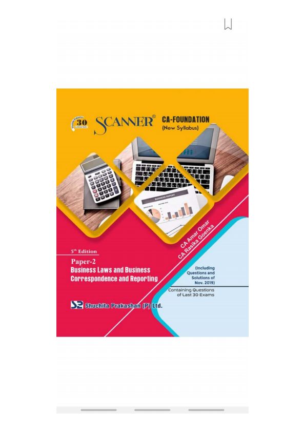 Shuchitha Prakashan Scanner
( Paper-2 Business Laws ) detailed scanner with PYQ & MTP's !