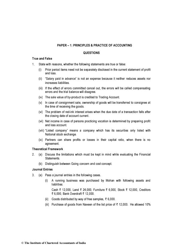 Whole revision of accounts