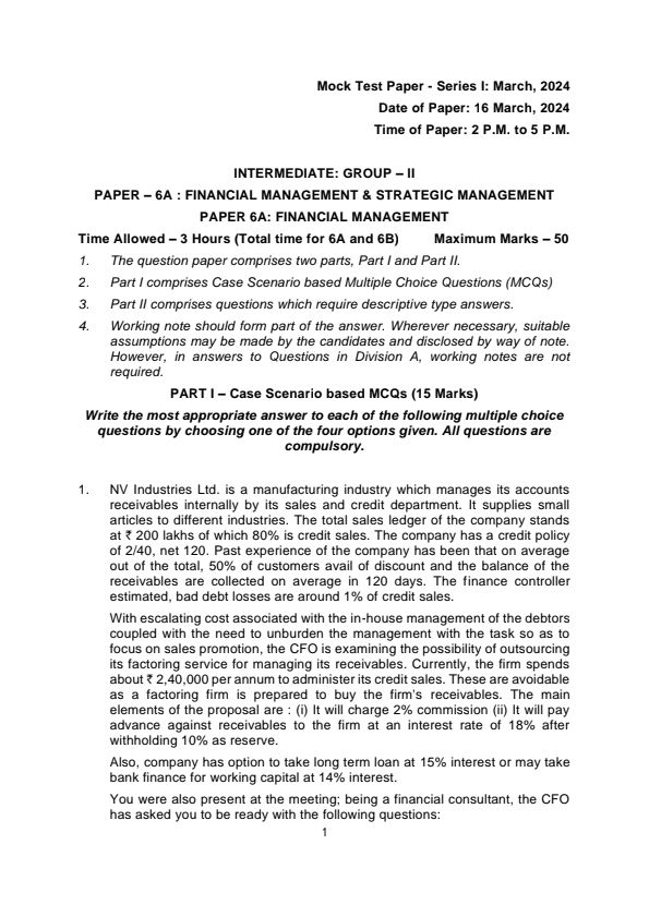 MTP question paper FM SM for May24