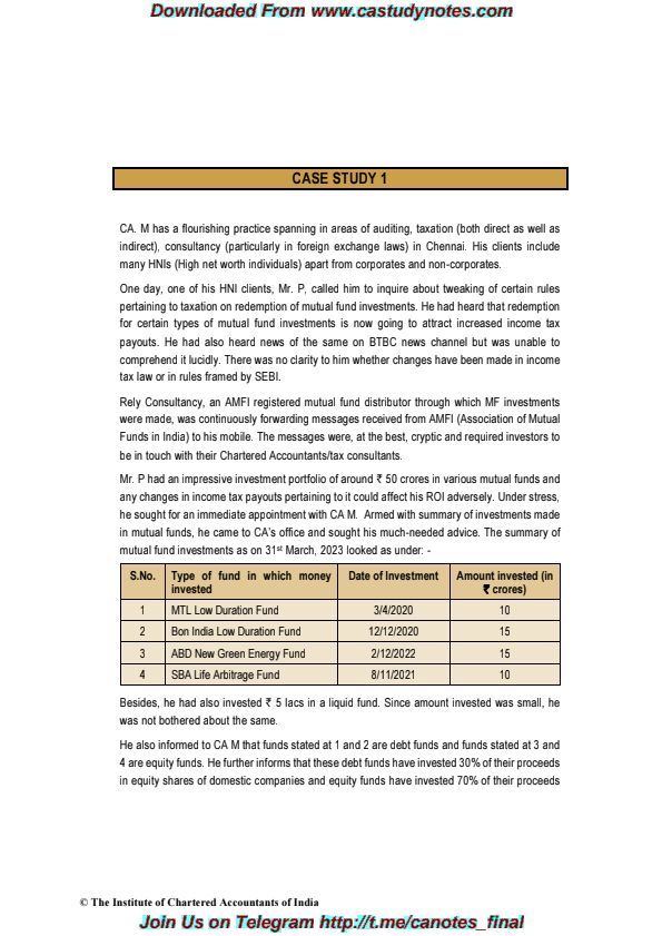 ✅ Paper 6 : Integrated Business Solutions
      📩 ICAI New Study Materials
      ✏️ May'24 & Nov'24 Onwards Exams


