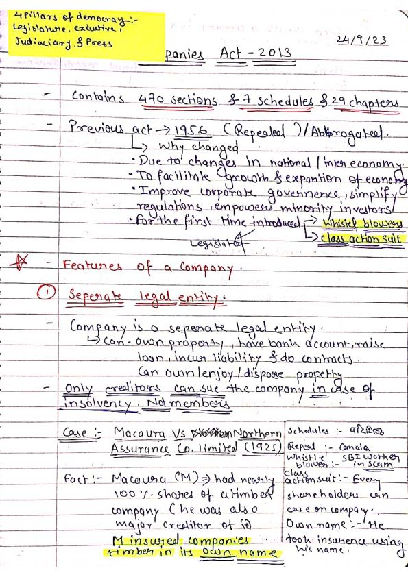 Business law chapter companies Act 2013 full detailed notes 
#CA 
