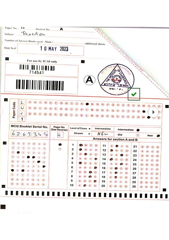 Inter TAXATION 74 marks MAY 2023