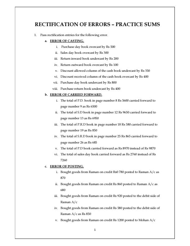 Rectification questions 