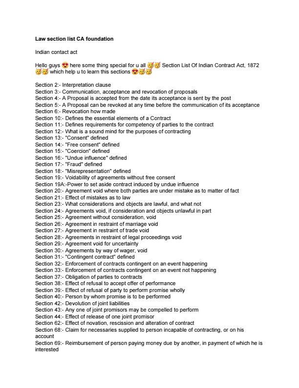 Law all sections 
