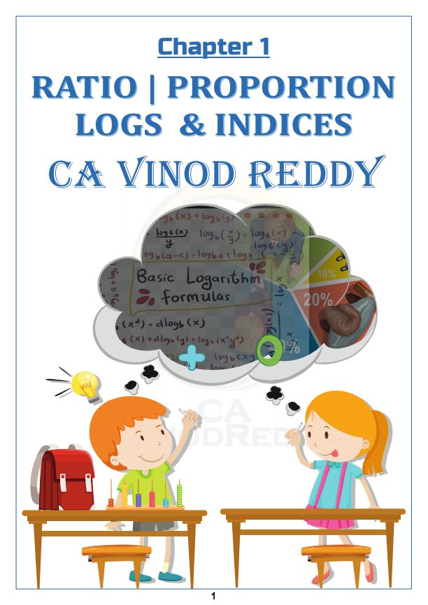Ch 1 ratio proportion logs indices imp questions and notes ( must refer ) 