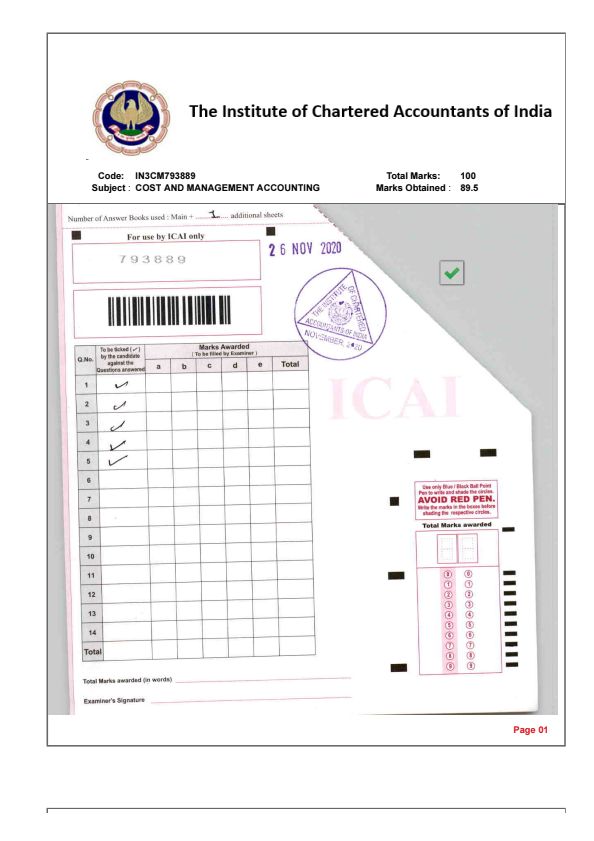 COST CERTIFIED COPY \ 90 MARKS \ AIR 2 