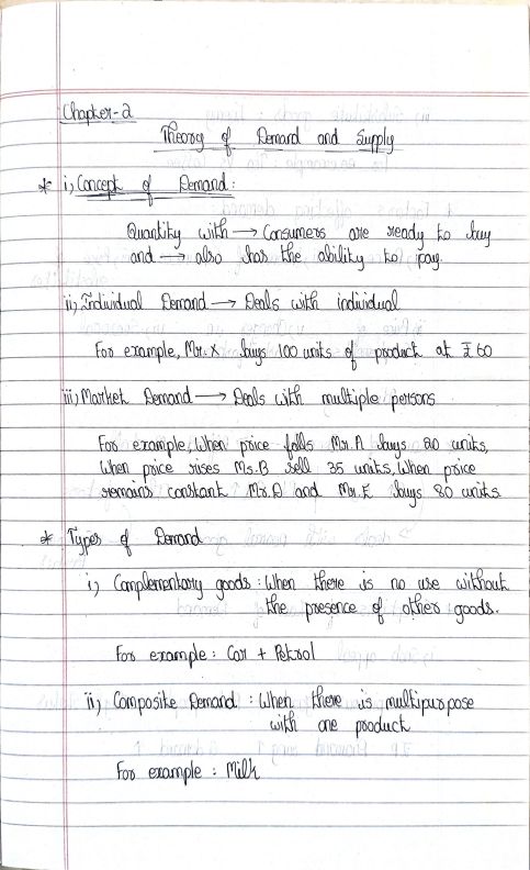        Business economics
              Chapter 2
        Hand written notes 
