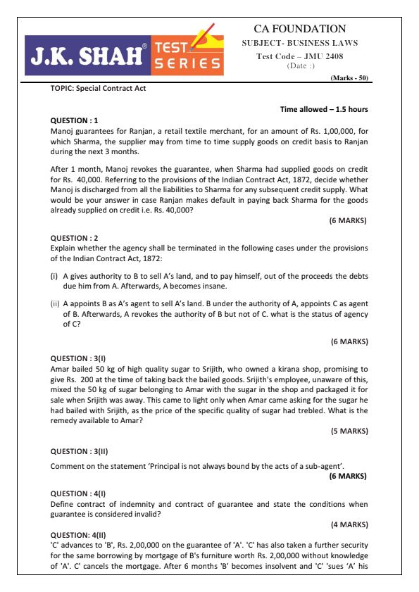 Special Contract Act