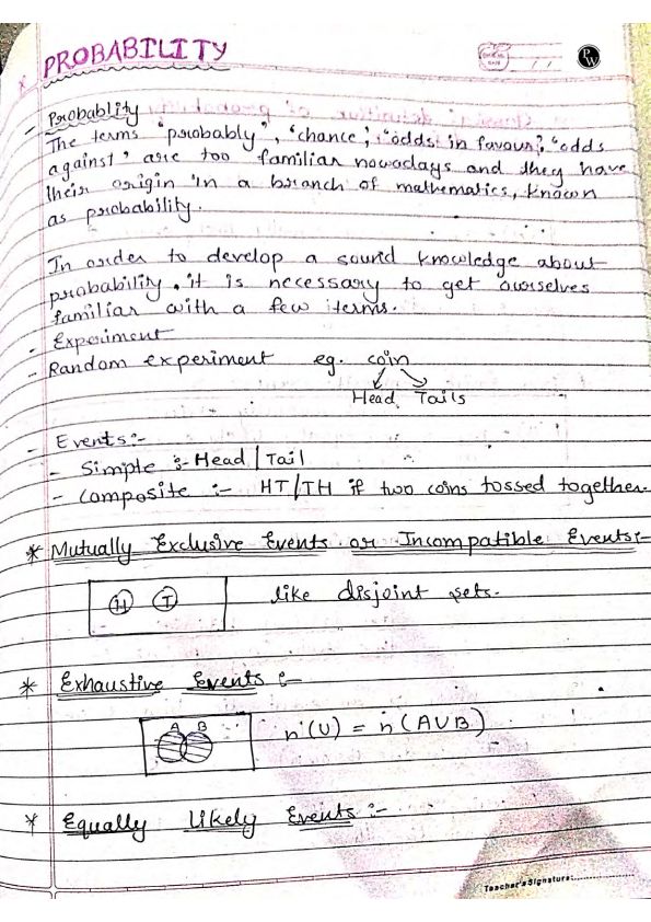 Probability notes