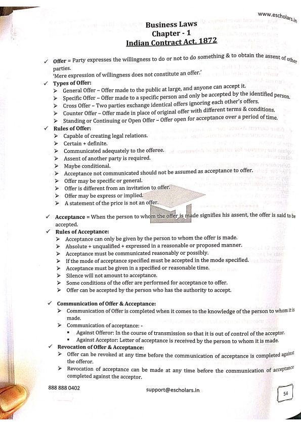 𝐁𝐮𝐬𝐢𝐧𝐞𝐬𝐬 𝐋𝐚𝐰𝐬  ( Short Notes & Key Points )