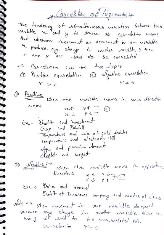 Correlation and regression 