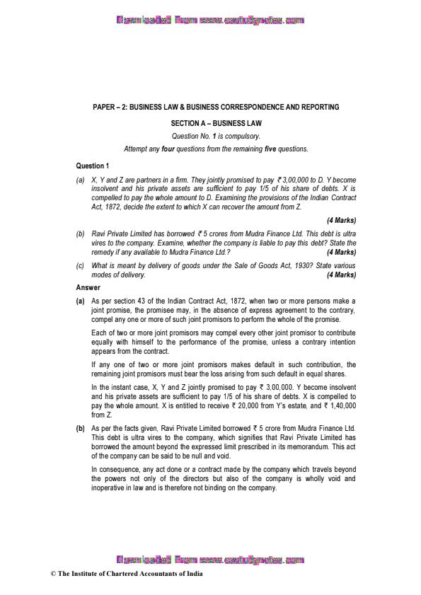 May 2018 answers pdf past year paper 📜 BUSINESS LAW 