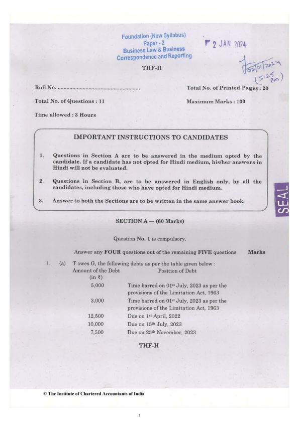 Business Law previous attempts questions paper all in one pdf 
If you want ca wallah lectures join this telegram https://t.me/+7hWvEbNsz1Q3MzZl
