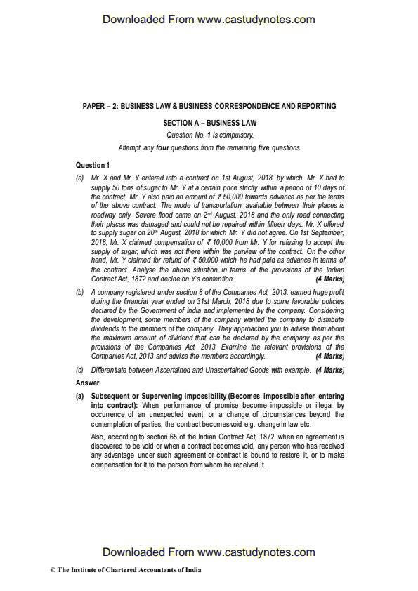 Nov 2018 past year paper law answers 