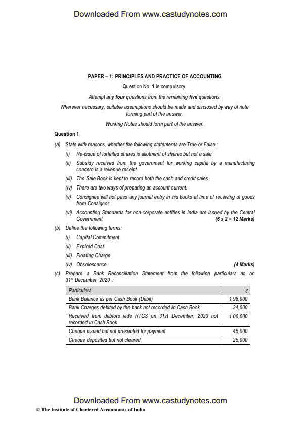 Jan 2021 Accounts past year paper answers 