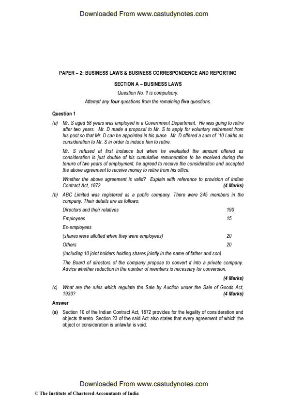 Jan 2021 past year paper law answers 