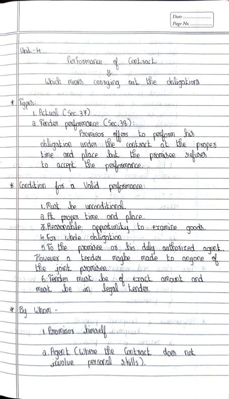               Indian Contract Act 
                        Unit 4
              Hand written notes 
If you want ca wallah lectures join this telegram https://t.me/+7hWvEbNsz1Q3MzZl