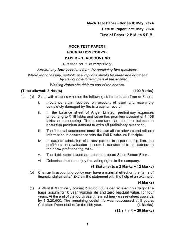 Accounts MTP - 2 ( JUNE 24 )