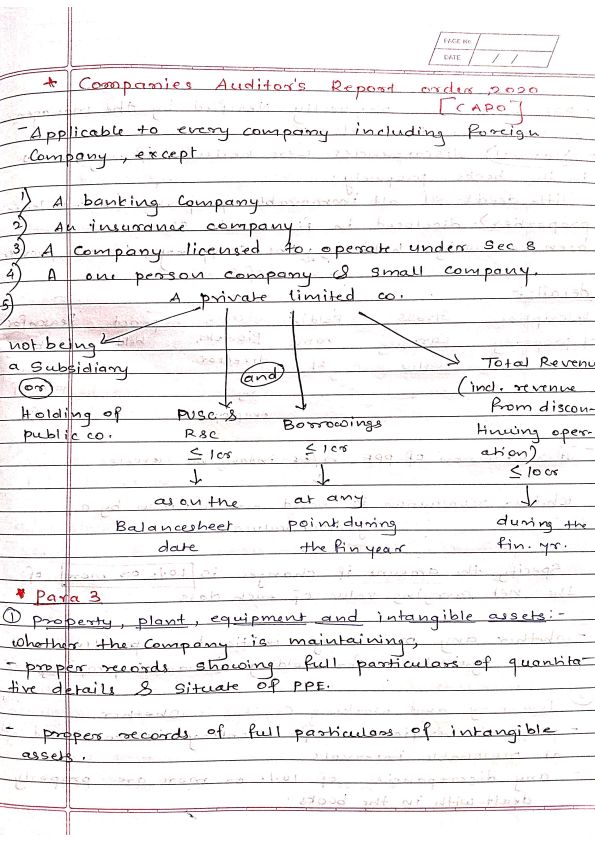 Audit handwritten notes ?️?
CARO (2020)