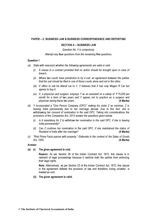 July 2021 past year paper answers law 