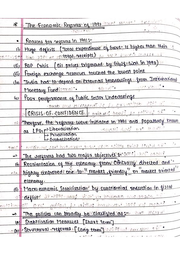Notes of Indian Economy [Part 2] : )