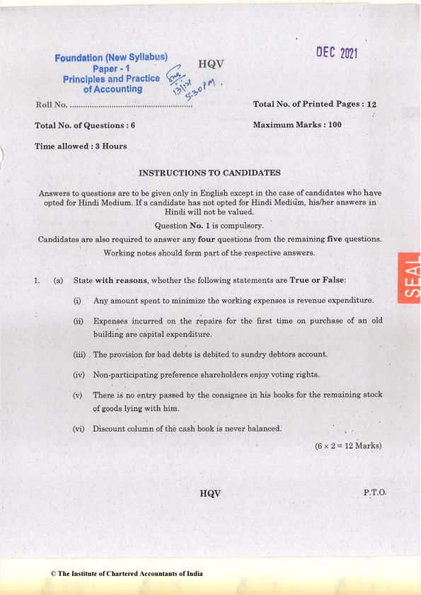 Dec 2021 past year paper ? accounts 