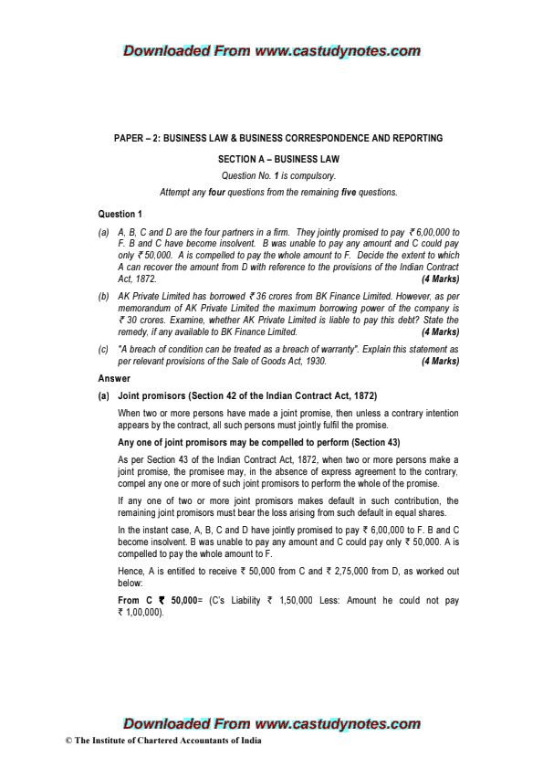 Dec 2021 past year paper law answers 