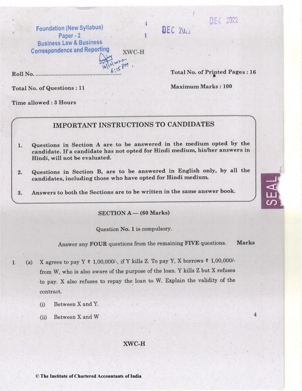 DEC 2022 PAST YEAR PAPER LAW QUESTIONS ❓