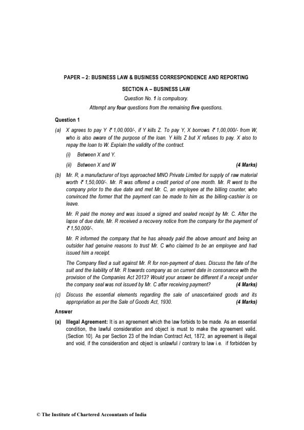Dec 2022 past year paper law answers 