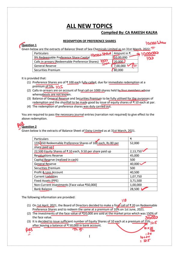 Accounts all new topics questions