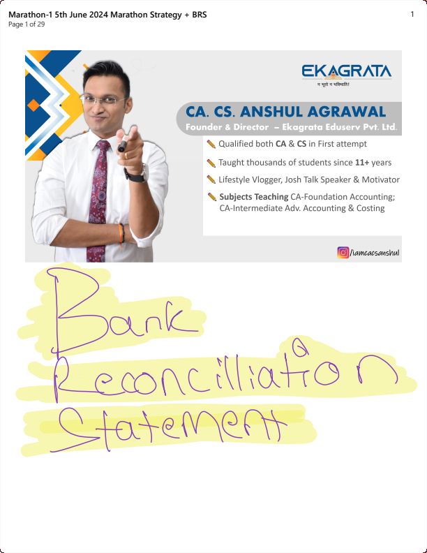 Accounts all marathons notes covered of anshul sir (ekagrata ca)