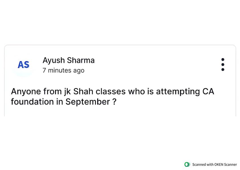Any one from jk shah classes who is attempting ca foundation in September?( first attempt)