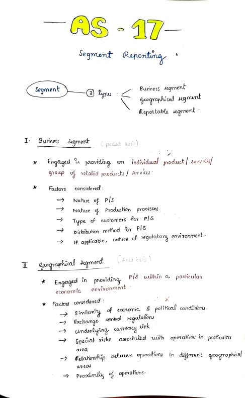 Download AS 17 Segment Reporting - Handwritten NotesNotes at ...