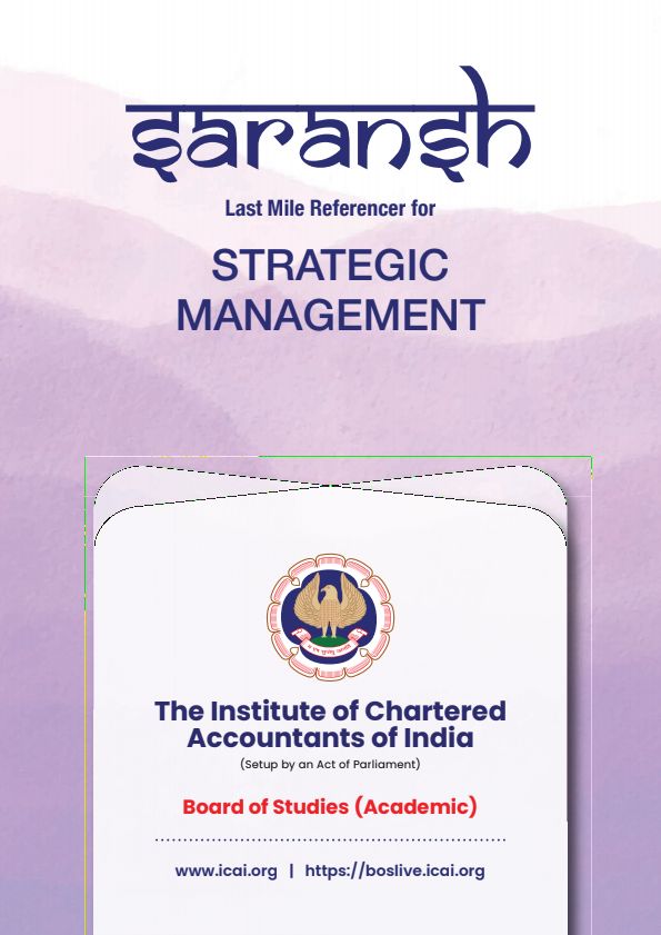 Saransh of strategic management by ICAI