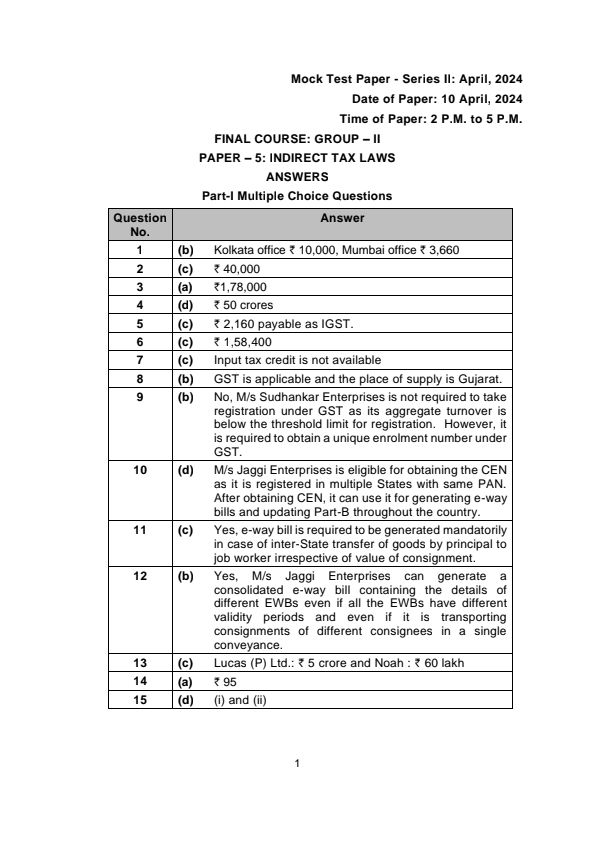 MTP 2 Answers For May 24 