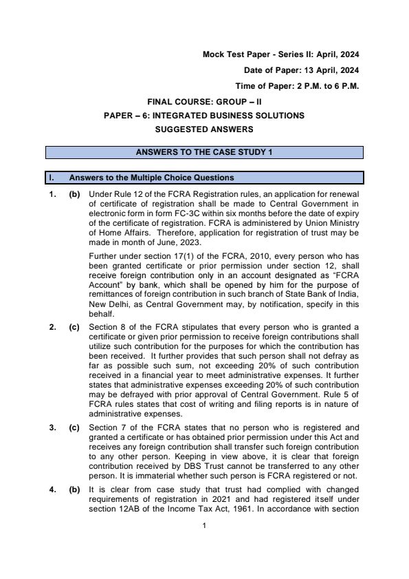 MTP 2 Answers For May 24 