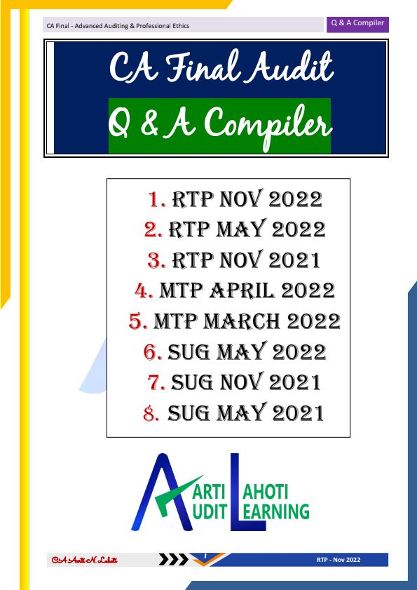 Question Answer Compiler For Exam Questions Understanding By CA Aarti Lahoti