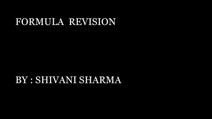 Quantitative aptitude all formula must see before exam 