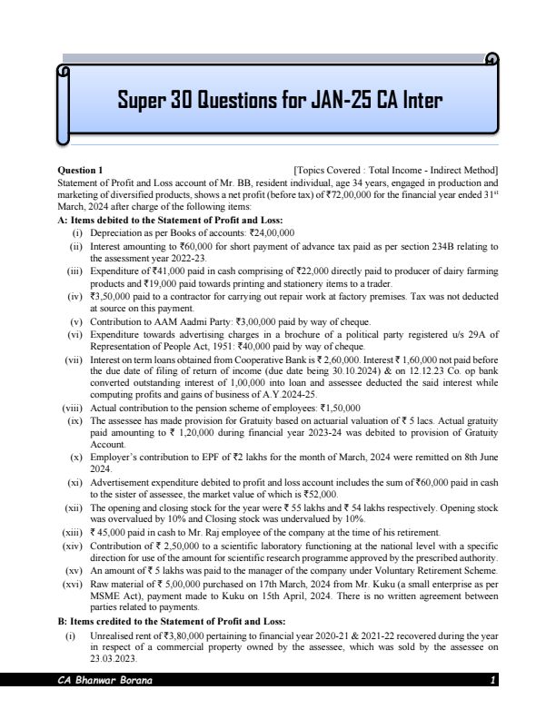 DT SUPER 30 BY BB SIR