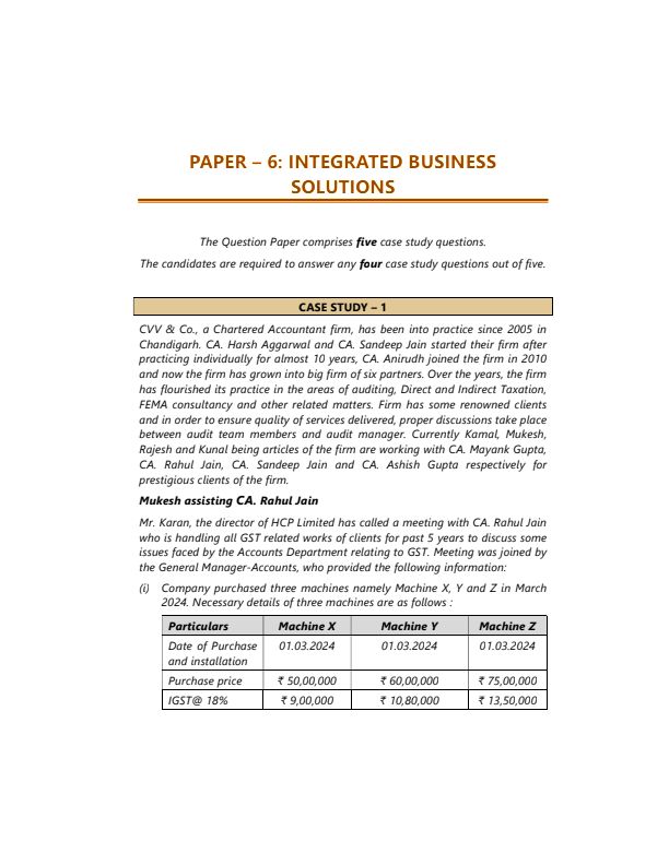 Nov 24 Suggested Answers By ICAI 