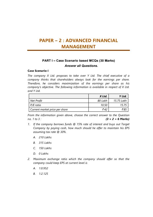 Nov 24 Suggested Answers By ICAI 